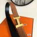 Hermes Brown & Black Clemence 32MM Kits Belt Constance Buckle