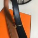 Hermes Brown & Black Clemence 32MM Kits Belt Constance Buckle