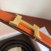 Hermes Constance Belt Buckle Orange & Black Clemence 32 MM Strap