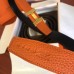 Hermes Constance Belt Buckle Orange & Black Clemence 32 MM Strap