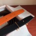 Hermes H Au Carre Belt Buckle & Orange 32mm Strap