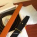 Hermes Constance Belt Buckle Orange & black Reversible leather strap 32 mm